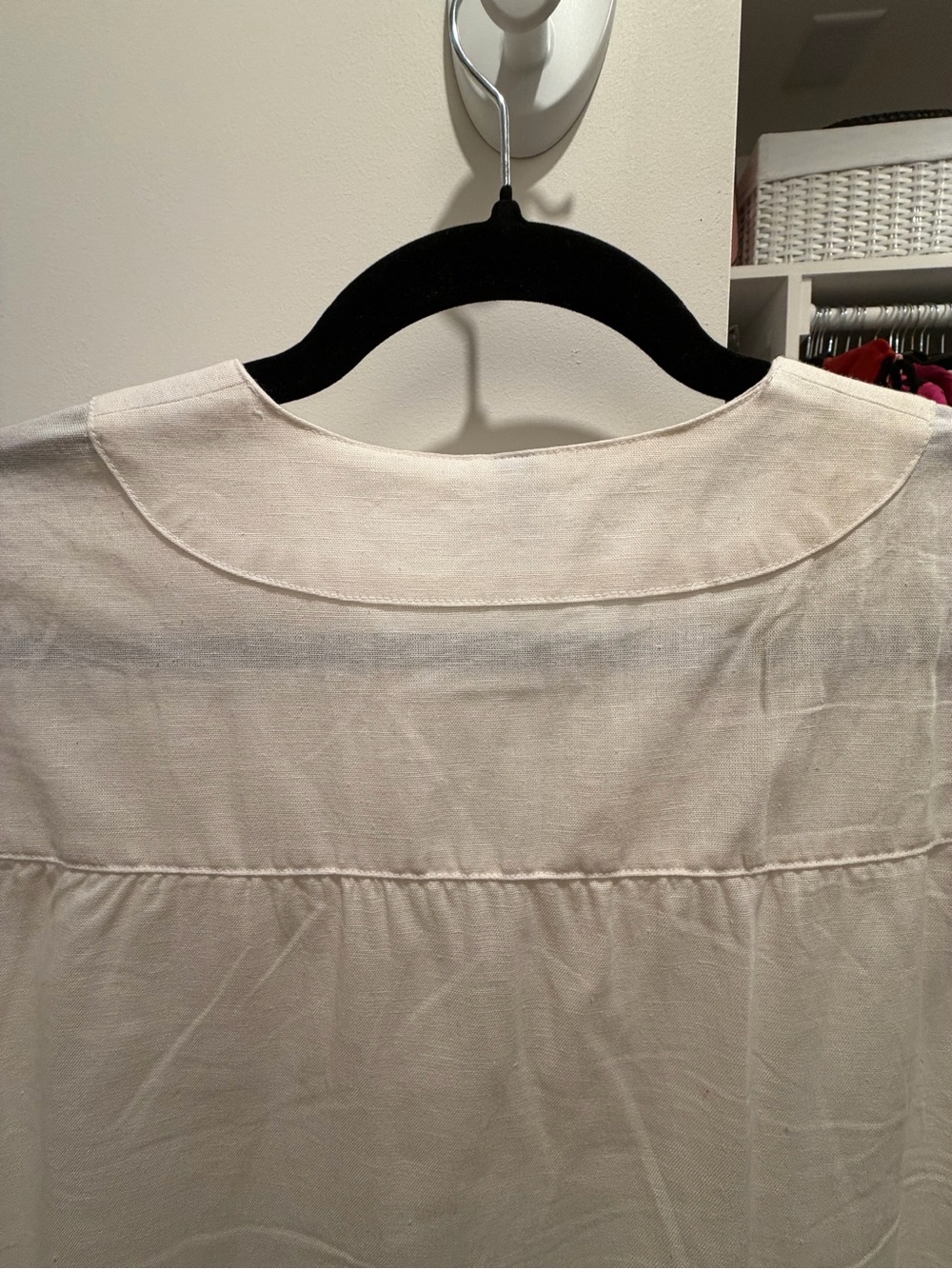 H&M Cream Peasant Tunic with Tassel Tie - Picture 4 of 5